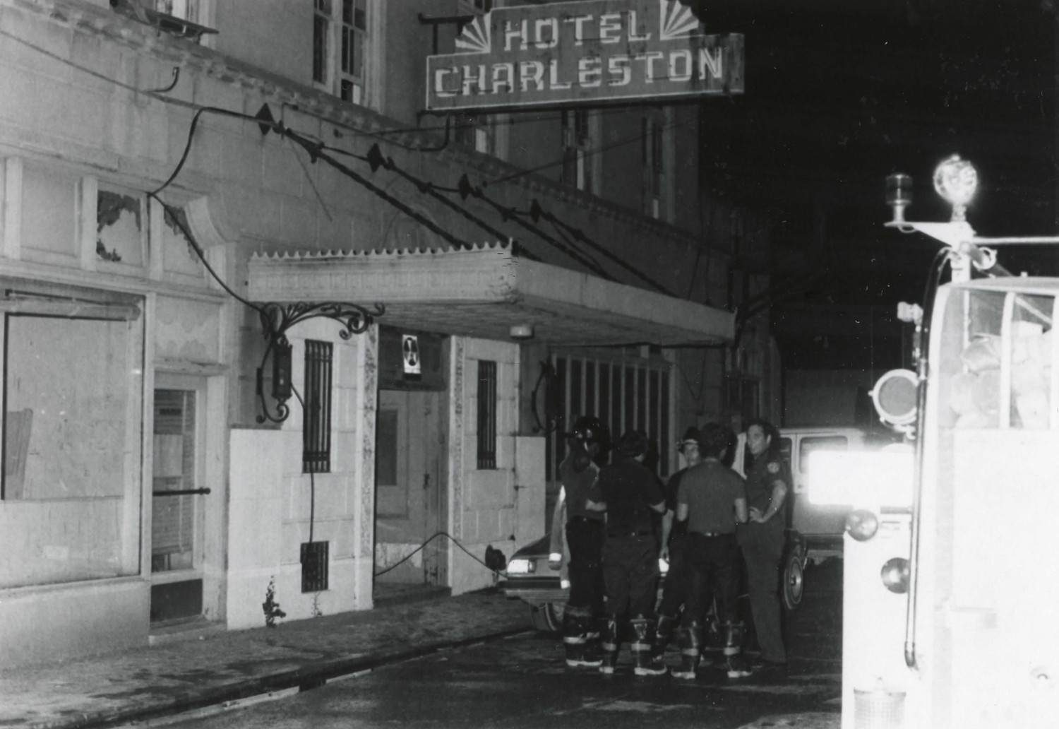 Charleston Hotel, Lake Charles Louisiana Fire damage  (1978)