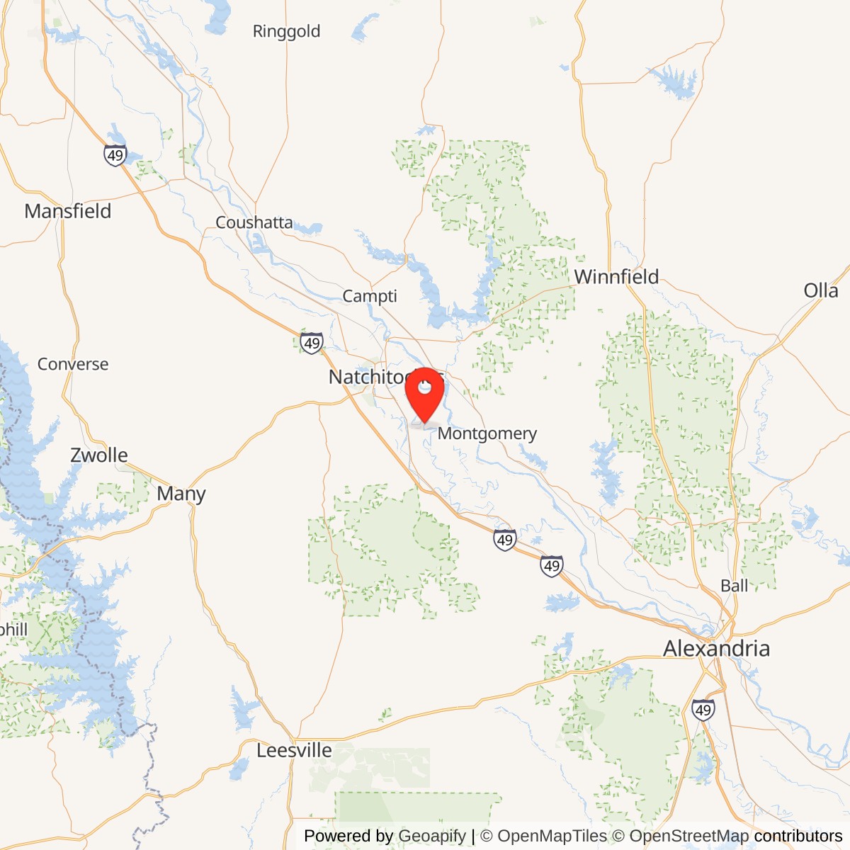 Cedar Bend Plantation Location Map