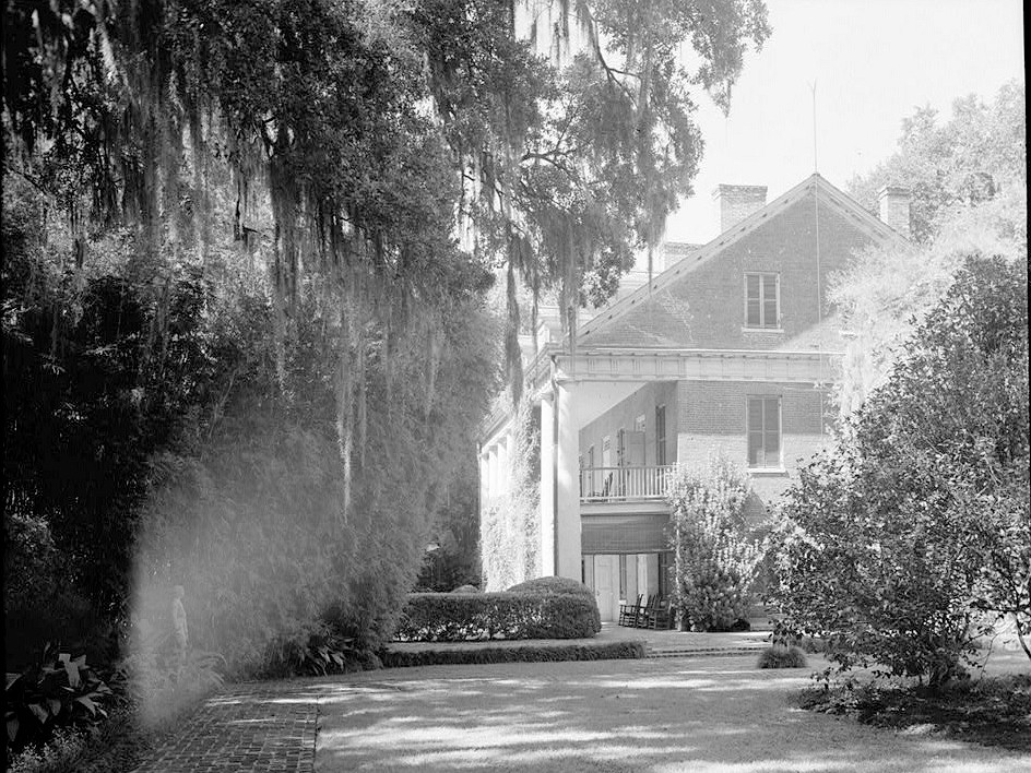 The Shadows Plantation Weeks Halls House Mansion, New Iberia Louisiana August, 1936 SIDE ELEVATION FROM SOUTH