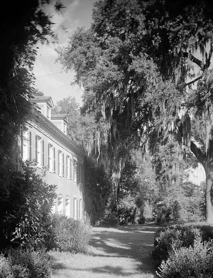 The Shadows Plantation Weeks Halls House Mansion, New Iberia Louisiana August, 1936 REAR ELEVATION FROM EAST