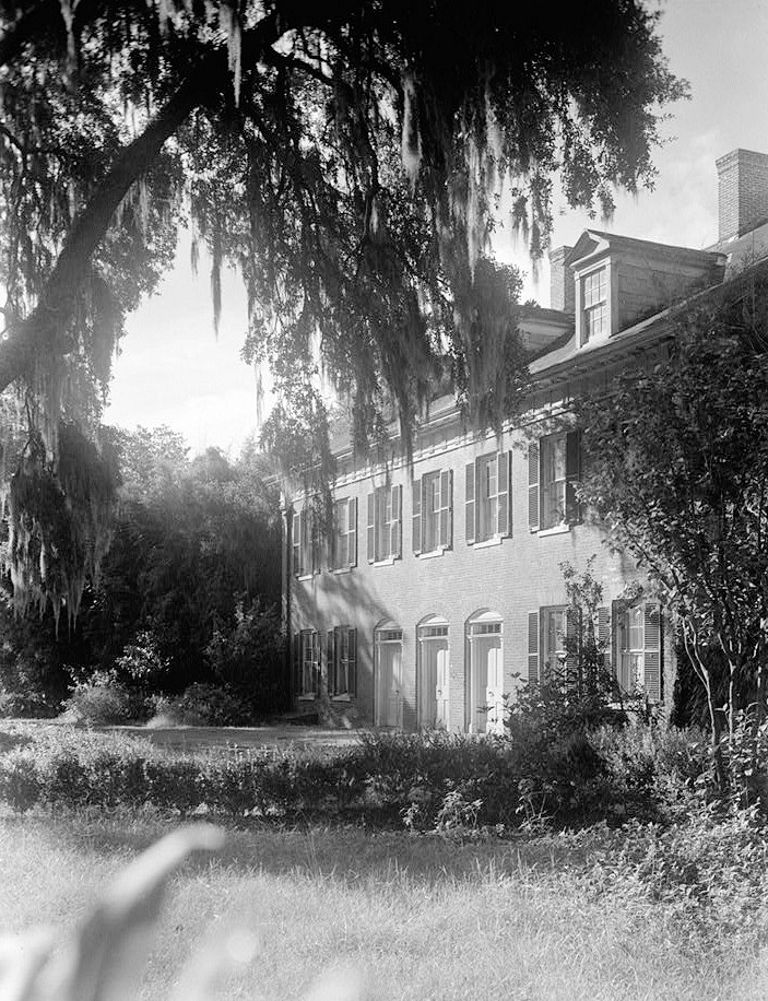 The Shadows Plantation Weeks Halls House Mansion, New Iberia Louisiana August, 1936 REAR ELEVATION FROM NORTH