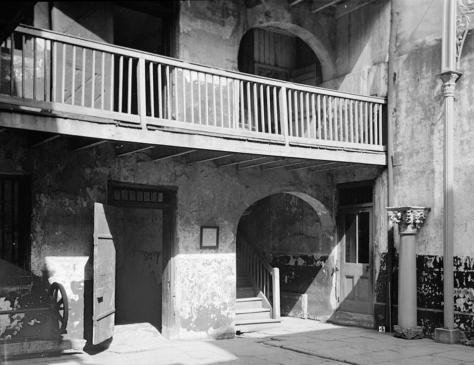 The Cabildo, New Orleans Louisiana North east wall courtyard. March 1934
