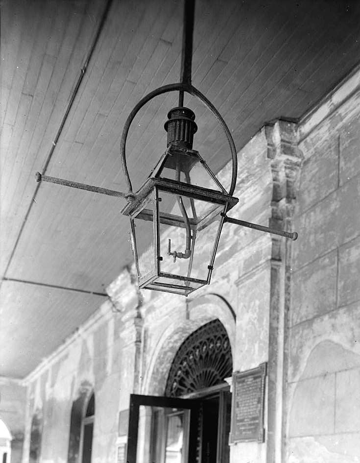 The Cabildo, New Orleans Louisiana Lantern in courtyard. May 1936