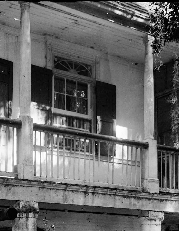 Parlange Plantation House, New Roads Louisiana October, 1936 DETAIL OF PORCH AND WINDOW #2A