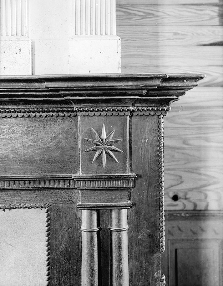 Fannie Riche Plantation House, New Roads Louisiana October, 1936 DETAIL MANTEL IN ROOM #6