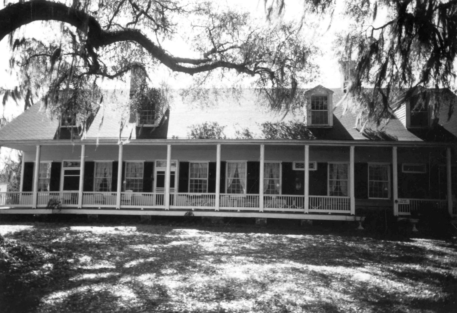 Cottage Plantation, St. Francisville Louisiana View of north side of main building of residence (1973)