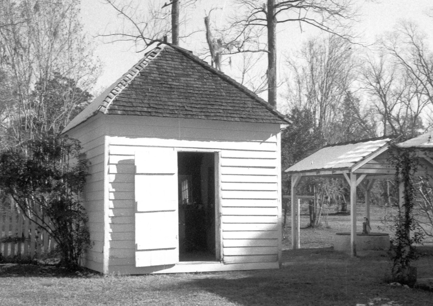 Cottage Plantation, St. Francisville Louisiana Milk House: In this building milk from the plantation dairy was processed into milk, cream, butter etc (1973)
