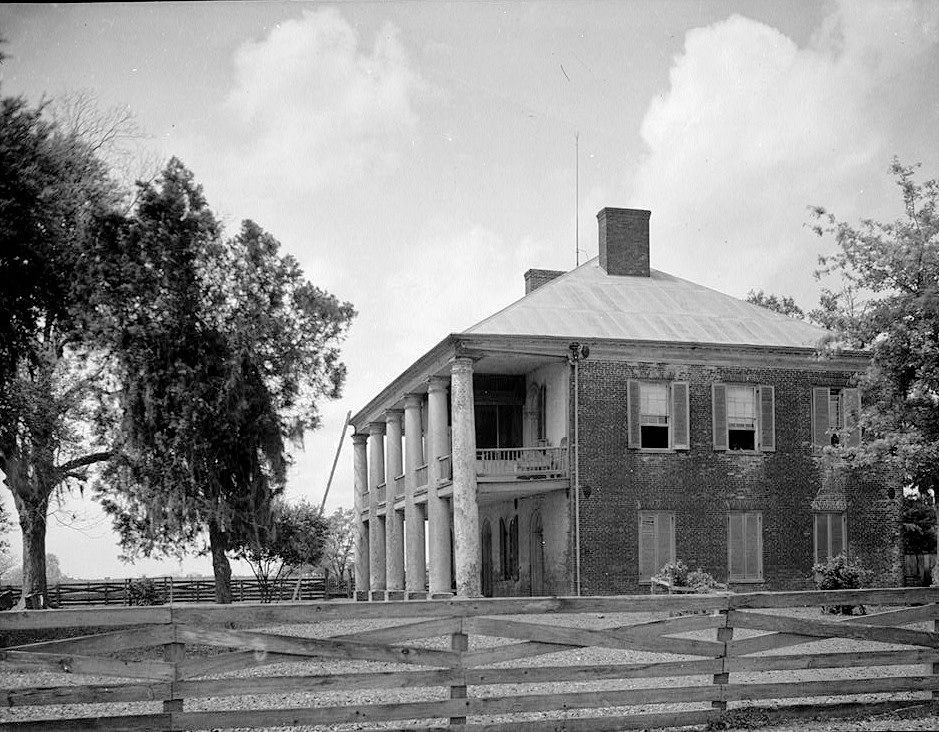 Chretien Point Plantation Mansion, Sunset Louisiana March, 1934 VIEW FROM SOUTHEAST