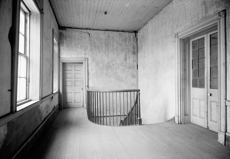 Chretien Point Plantation Mansion, Sunset Louisiana February 27, 1940 HALL AND STAIRS, SECOND FLOOR