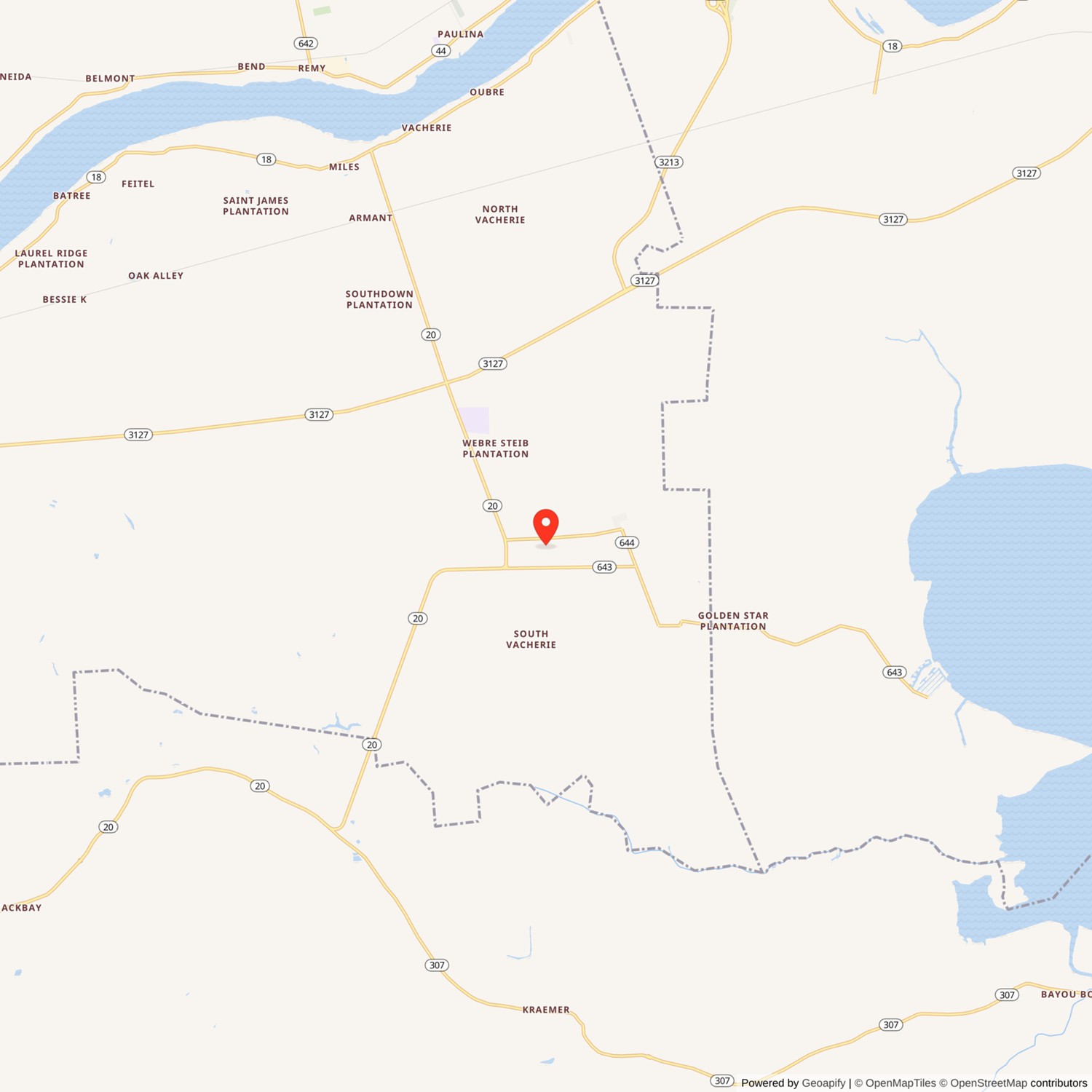 Desire Plantation House Location Map