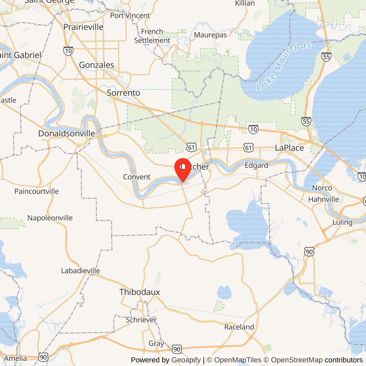 Laura Plantation Location Map