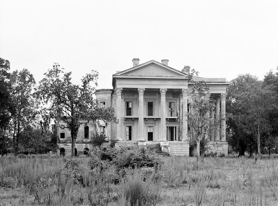 Belle Grove Plantation Mansion, White Castle Louisiana 1938 NORTHWEST ELEVATION (FRONT) SHOWING IRONWORK REMOVED