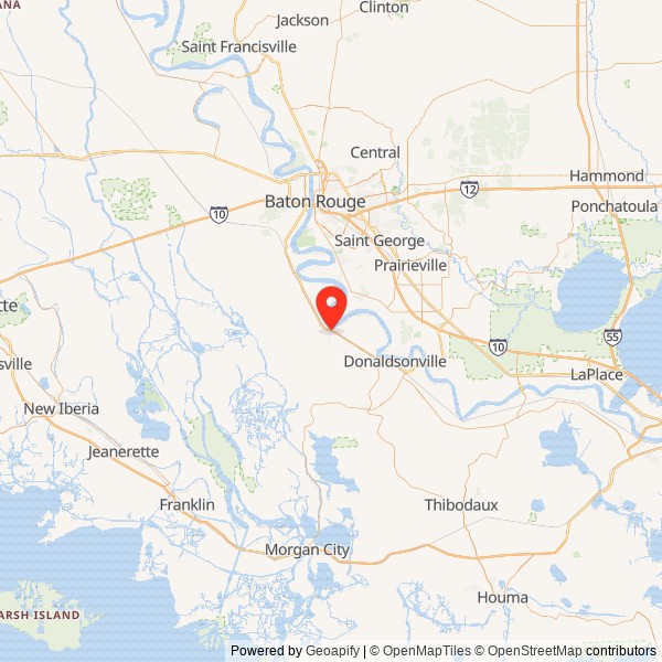 Belle Grove Plantation Mansion Location Map