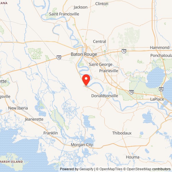 Nottoway Plantation House Location Map