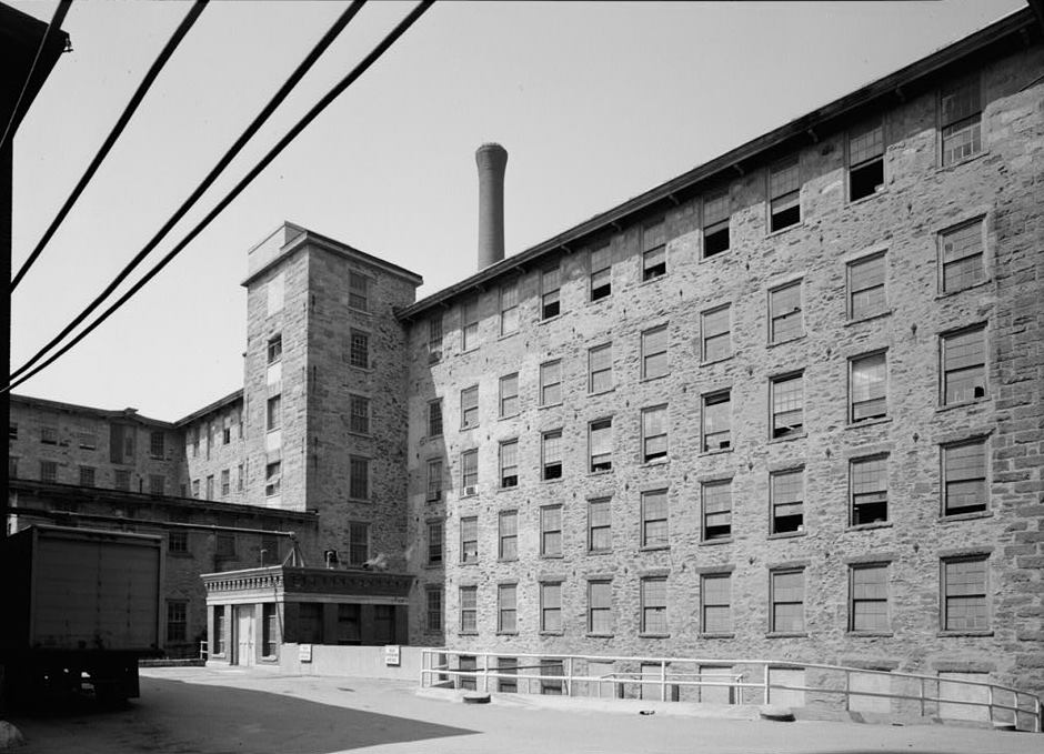 Metacomet Mill, Fall River Massachusetts August 1968 SOUTH ELEVATION OF MILL, VIEW LOOKING NORTHWEST