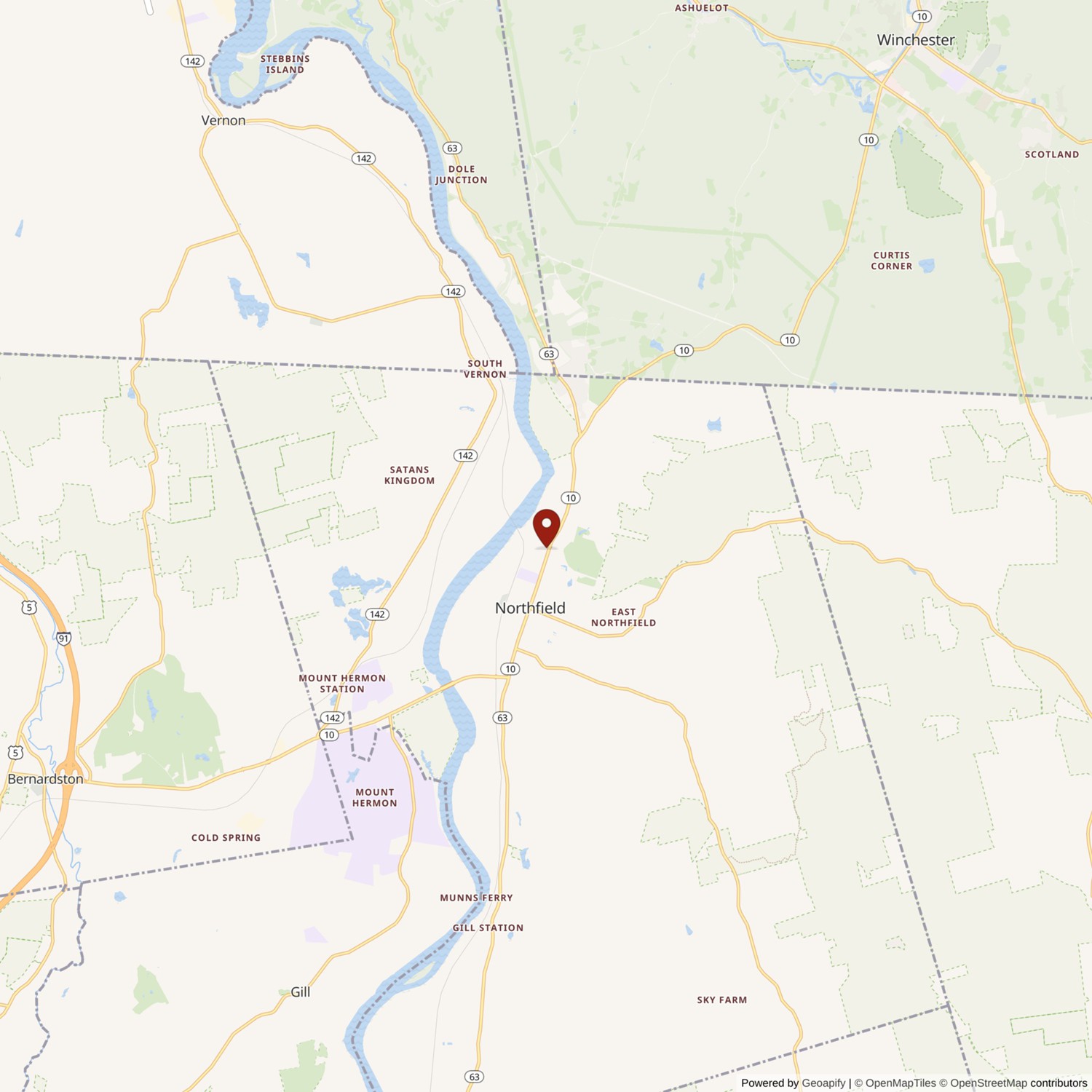Chalet Schell (Northfield Chateau) Location Map
