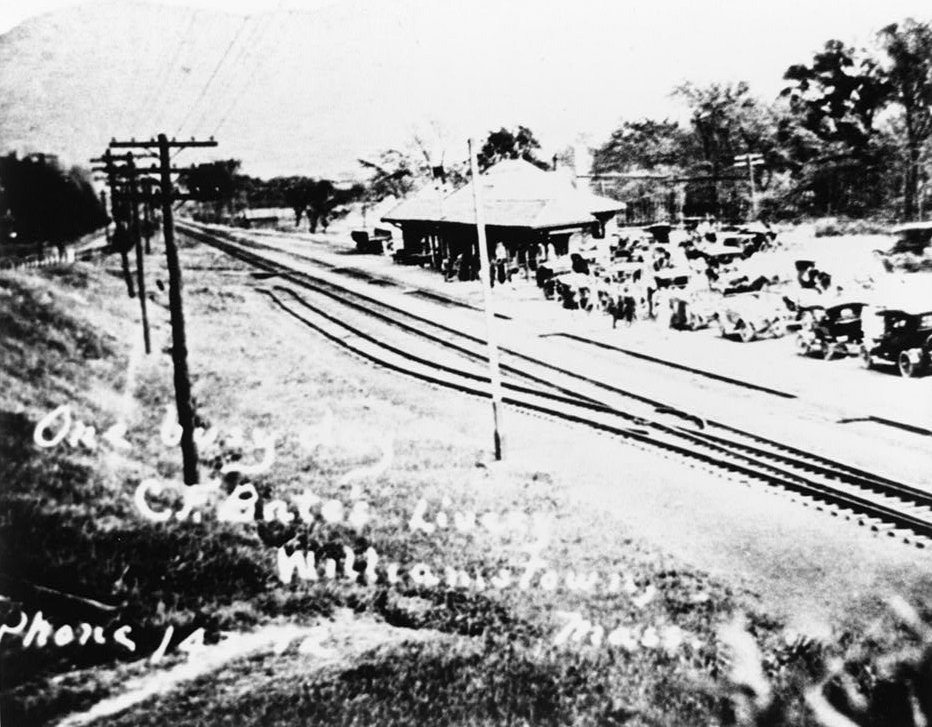 Williamstown Railroad Station, Williamstown Massachusetts 1910 VIEW FROM THE NORTHEAST