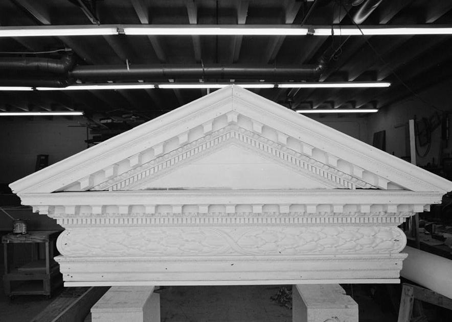 Hammond-Harwood House, Annapolis Maryland MAIN ELEVATION, DETAIL OF ENTRANCE, DETAIL OF PEDIMENT AND FRIEZE (UNDER RESTORATION)