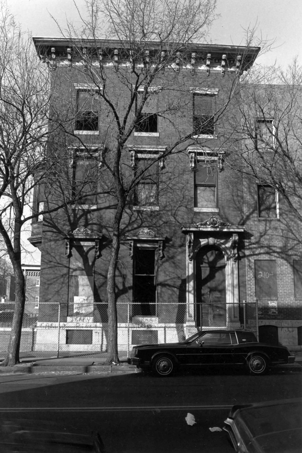 Bankard-Gunther Mansion, Baltimore Maryland Front Facade (1979)