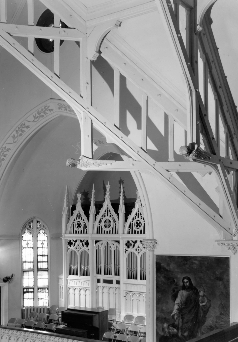 Sharp Street Memorial United Methodist Church and Community House, Baltimore Maryland Looking southwest from Gallery (1978)