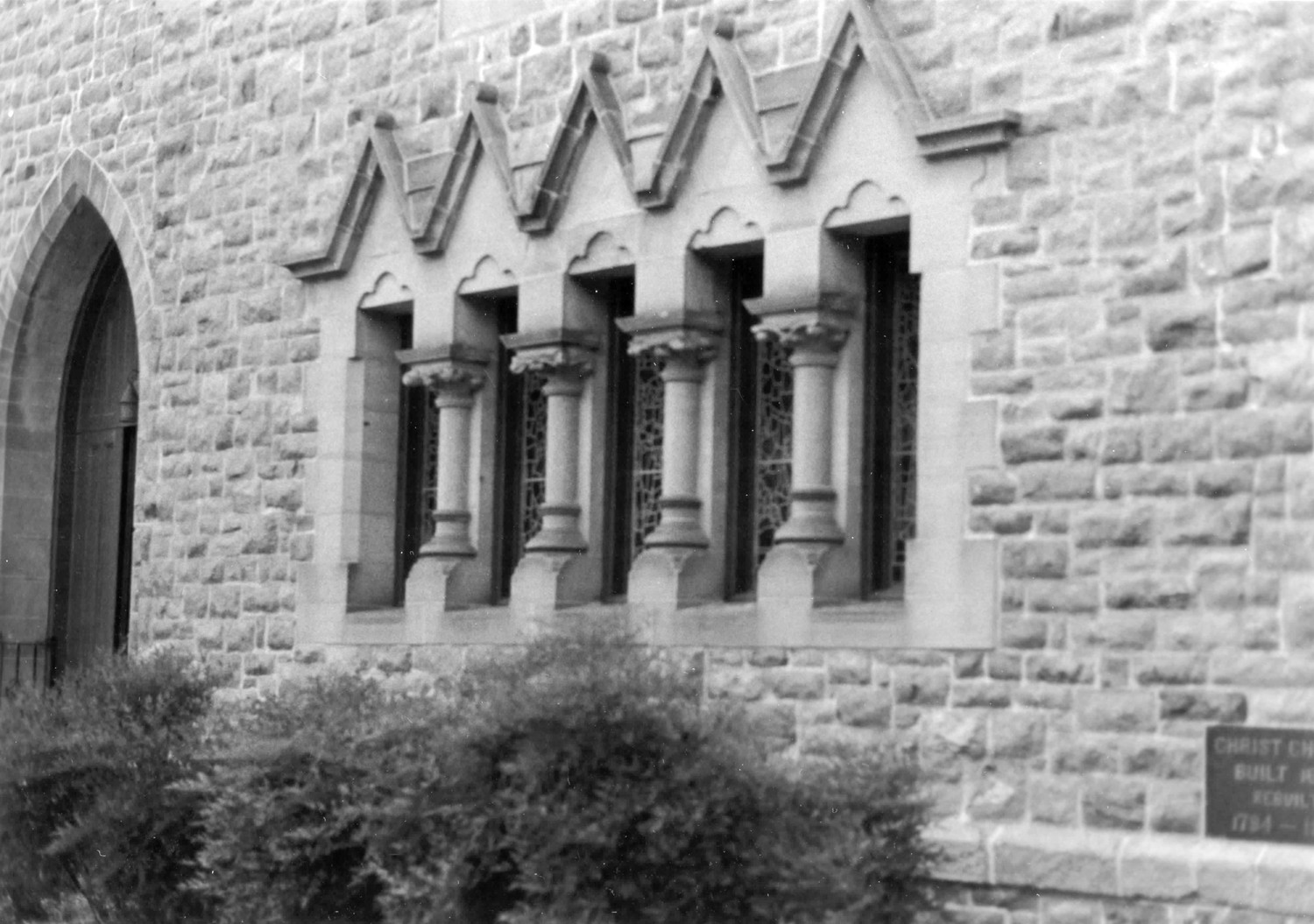 Christ Episcopal Church and Cemetery, Cambridge Maryland Window detail, south facade (1983)