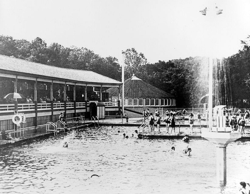 Glen Echo Amusement Park, Glen Echo Maryland Crystal Swimming Pool Main Pool (1930s)