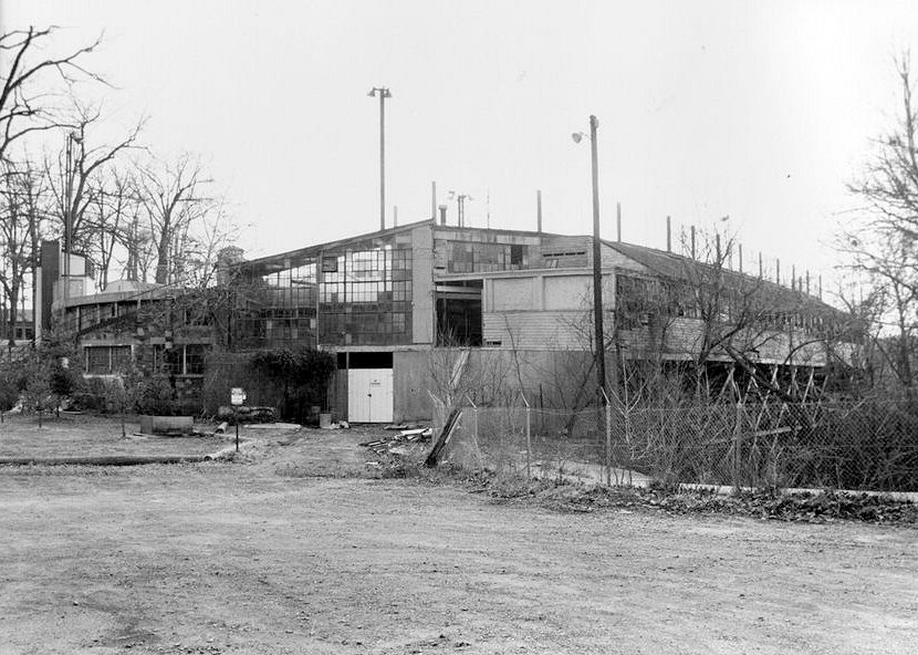 Glen Echo Amusement Park, Glen Echo Maryland Crystal Swimming Pool Rear of Locker Room and Grandstand (1982)