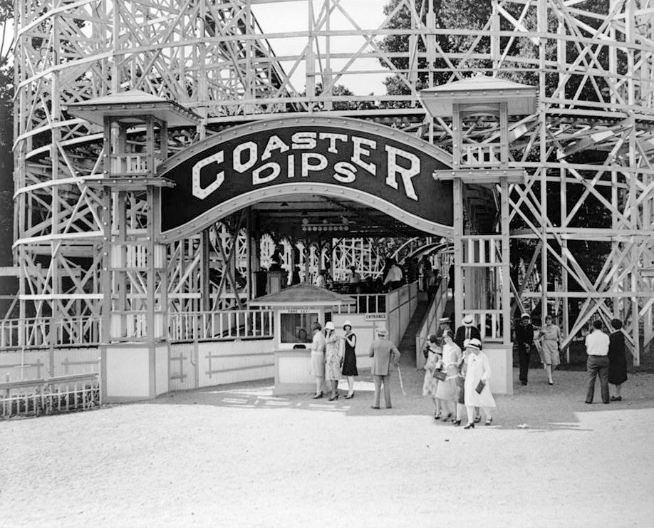 Glen Echo Amusement Park, Glen Echo Maryland Entrance to the Coaster Dips (date unknown)