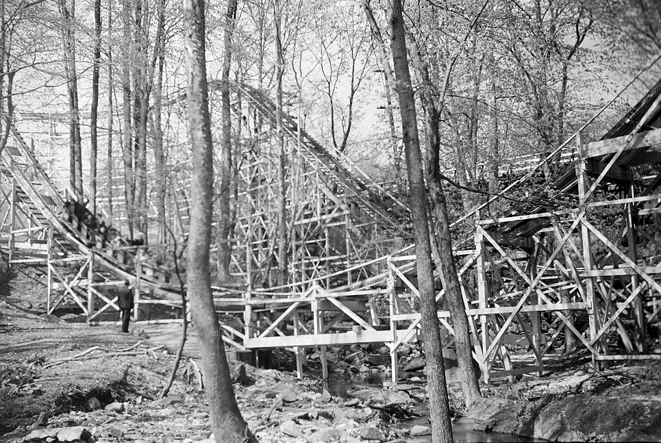 Glen Echo Amusement Park, Glen Echo Maryland Part of the roller coaster (1943)