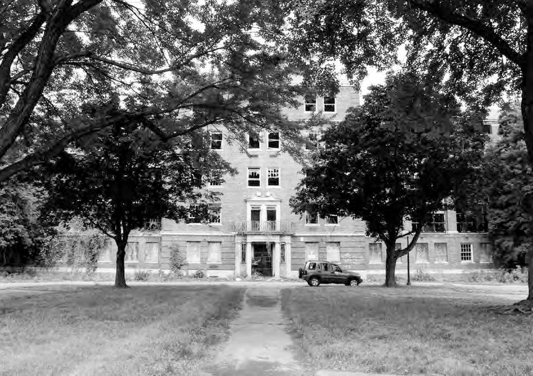 Glenn Dale Tuberculosis Hospital and Sanatorium, Glenn Dale Maryland Adult Hospital, southeast elevation (2009)