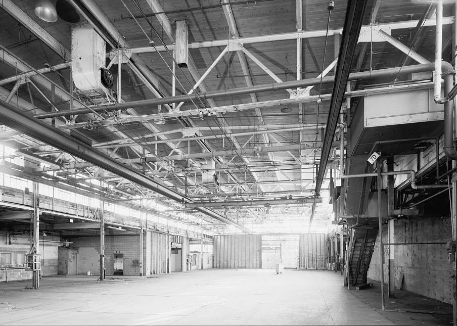 Kreider-Reisner Aircraft Company - Fairchild Aircraft, Hagerstown Maryland Interior view of 1929 former sub-assembly bay, looking southwest.