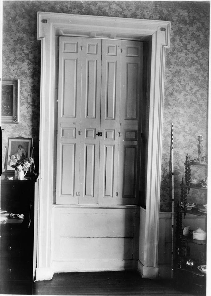 Mount Lubentia Plantation - Magruder House, Largo Maryland 1936 LIVING ROOM SHUTTER DETAIL