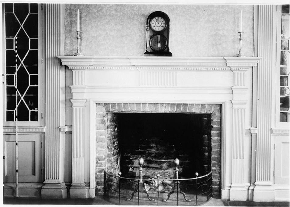 Mount Lubentia Plantation - Magruder House, Largo Maryland 1936 BANQUET ROOM MANTEL DETAIL