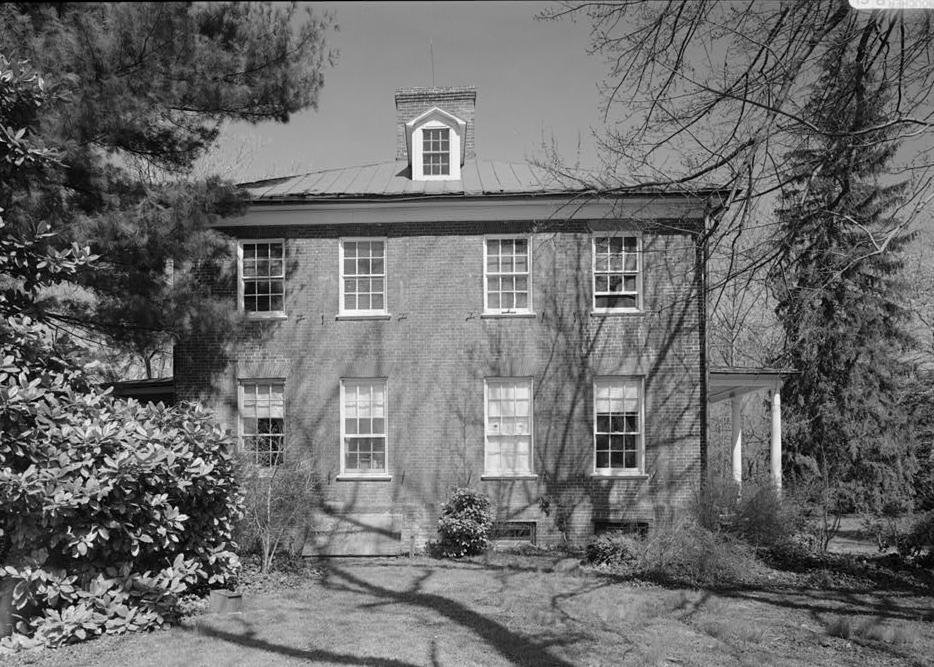 Mount Lubentia Plantation - Magruder House, Largo Maryland 1989  SOUTH SIDE ELEVATION