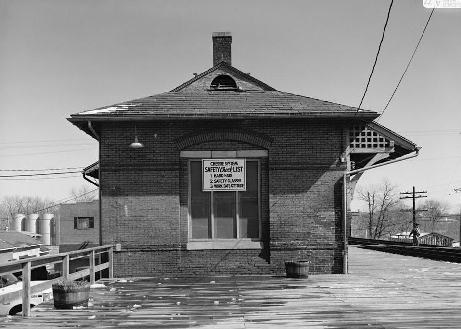 Baltimore & Ohio Railroad Train Station, Laurel Maryland SOUTHWEST (END) ELEVATION