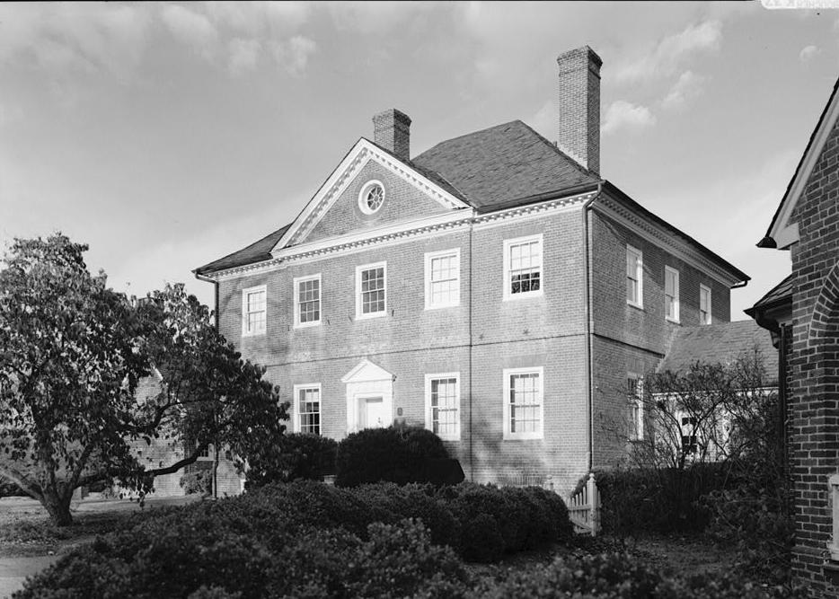 Montpelier - Snowden House, Laurel Maryland WEST (REAR) OF MAIN BLOCK, FROM SOUTHWEST
