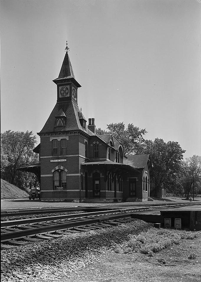 Baltimore and Ohio Railroad Point of Rocks Station Maryland VIEW OF STATION, SHOWING TRACKS