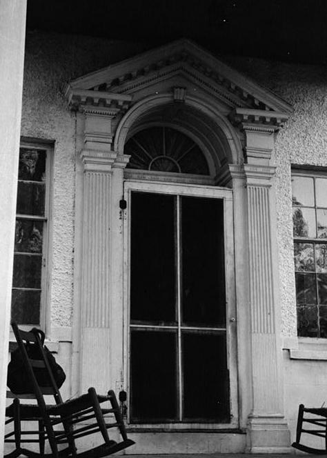Compton Bassett Mansion - Clement Hill House, Upper Marlboro Maryland 1937 DETAIL OF DOOR (FRONT)