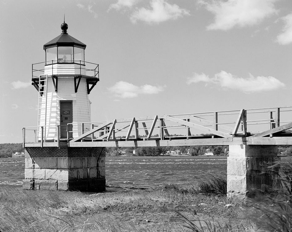 Doubling Point Light Station, Bath Maine Light Tower East Side (1989)