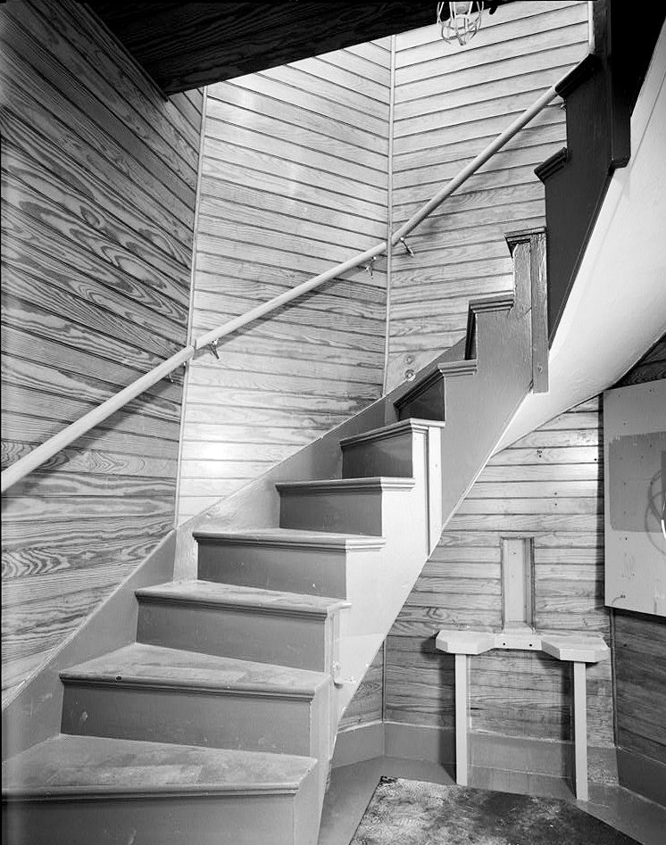 Doubling Point Light Station, Bath Maine Light Tower, First Floor and Stairs from Entrance (1989)
