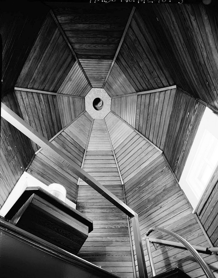 Kennebec River Lighthouse, Bath Maine Southern Light Tower, Upper Half of Interior (1989)