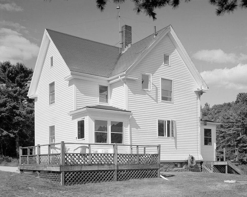 Kennebec River Lighthouse, Bath Maine Keeper'S House West and South Sides (1989)