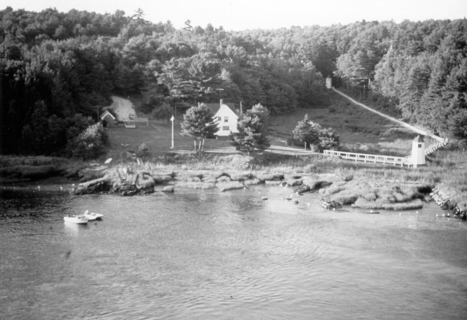 Kennebec River Lighthouse, Bath Maine Aerial view from southwest (1987)
