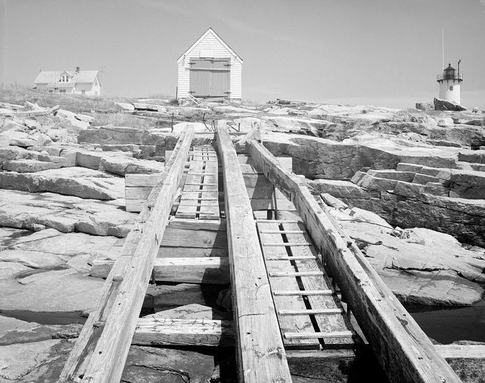 Great Duck Island Lighthouse, Frenchboro Maine Keeper'S House, Small Boathouse, and Light Tower West and South Sides of Keeper'S House, West Side of Boathouse and Tower (1991)