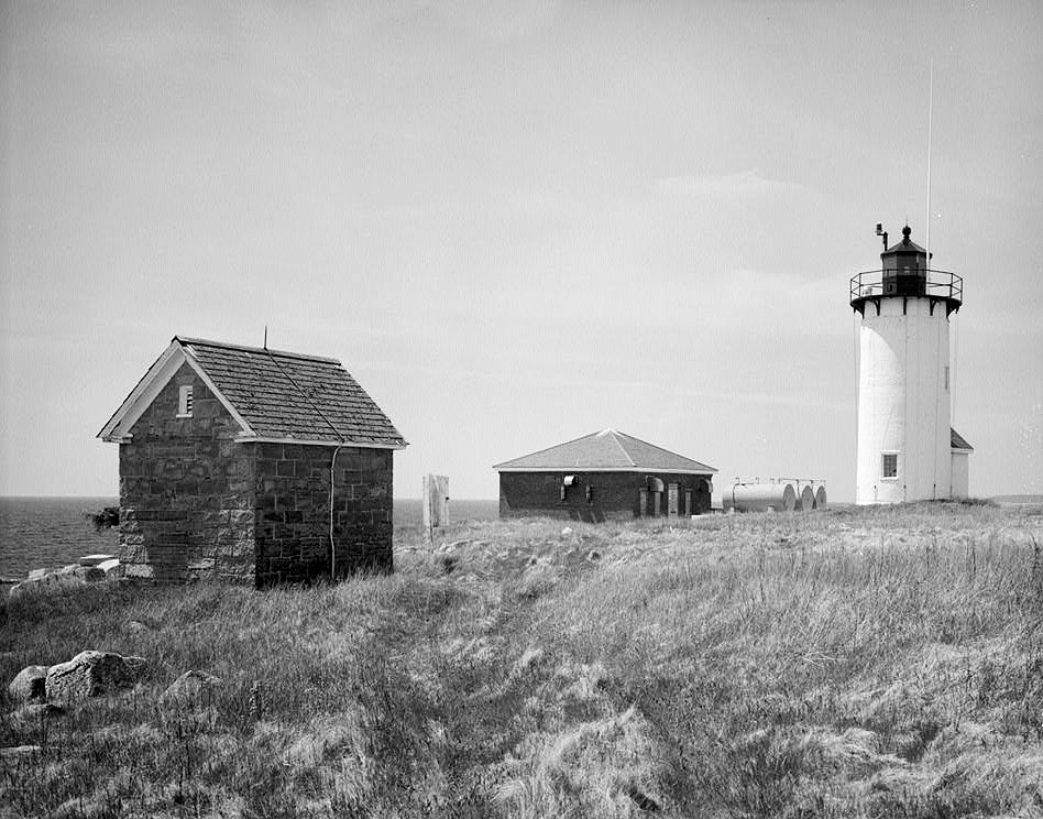 Great Duck Island Lighthouse, Frenchboro Maine Oil House, Fog Signal House and Light Tower East and North Sides (1991)