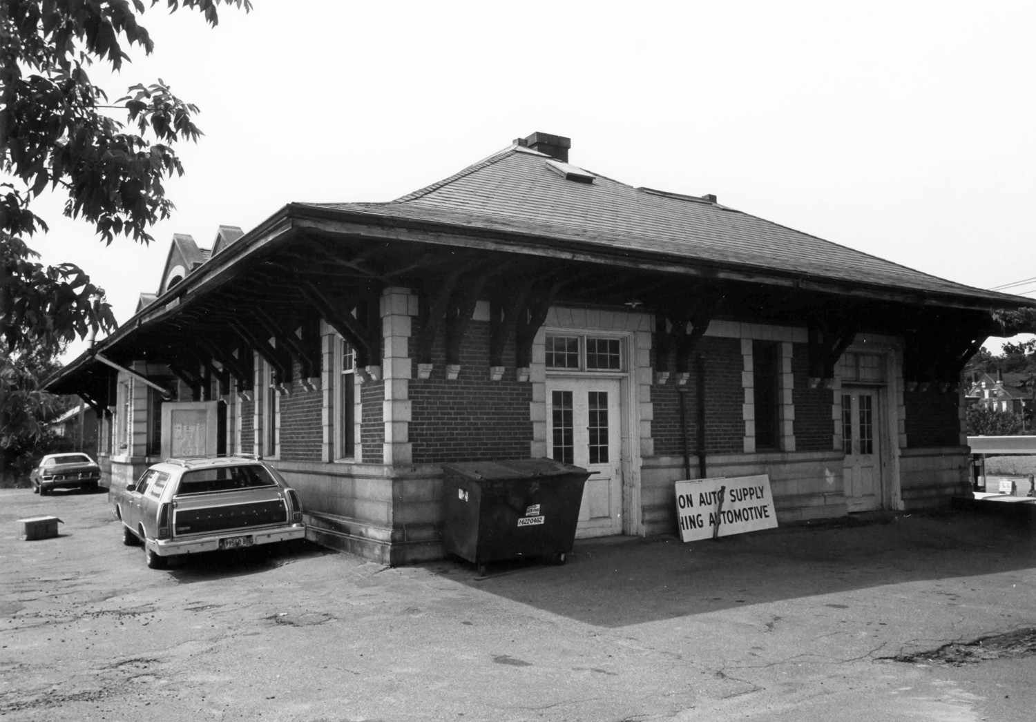 Gardiner Railroad Station, Gardiner Maine View looking northeast (1982)