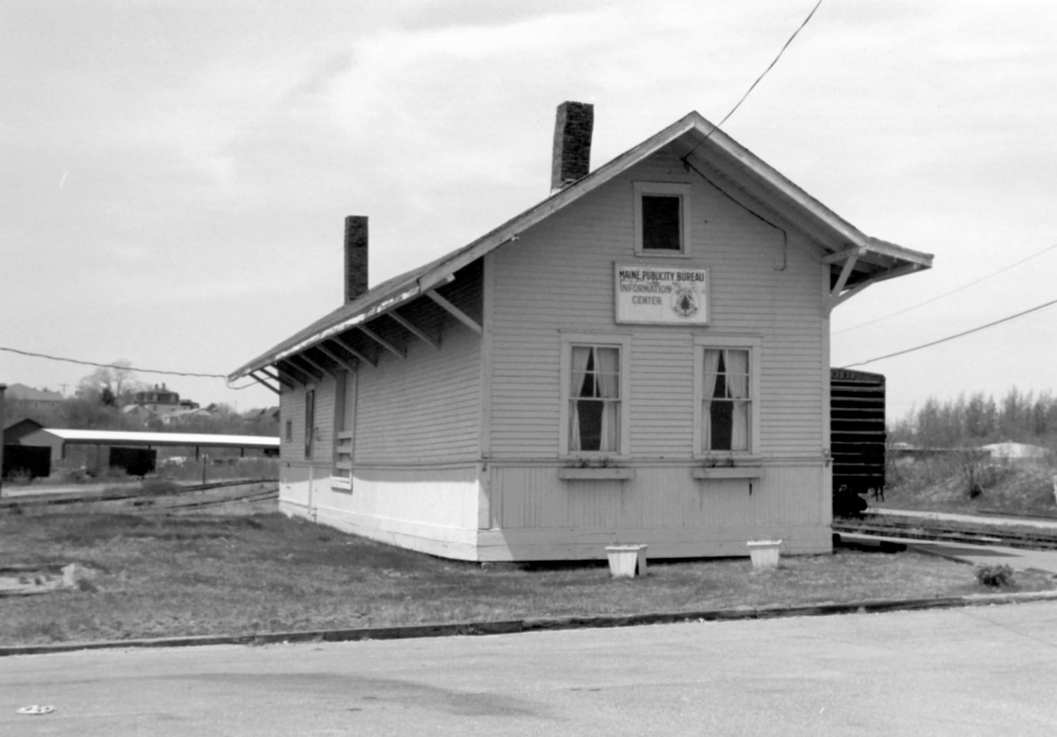 Machias Railroad Station, Machias Maine View from east (1992)