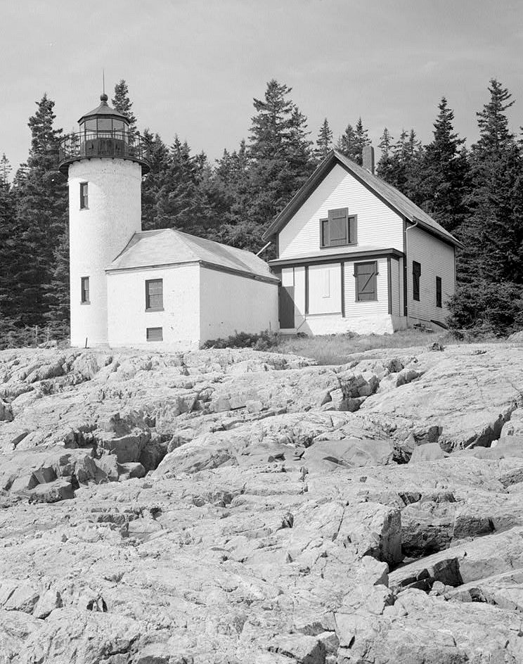 Narraguagus Lighthouse, Milbridge Maine Light Tower and Keeper'S House North and East Sides (1990)