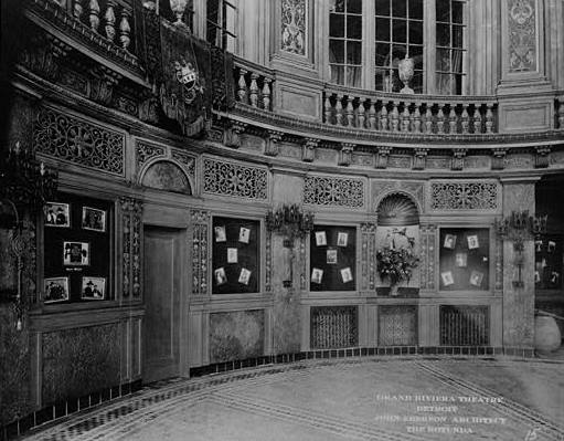 The Grand Riviera Theatre, Detroit Michigan 1925 ROTUNDA LOBBY DISPLAY PANELS