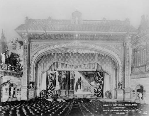 The Grand Riviera Theatre, Detroit Michigan PROSCENIUM AND STAGE